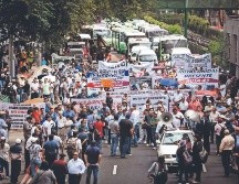 La concentración principal tomará los carriles centrales y laterales de Paseo de la Reforma, bloqueando el paso vehicular. EL UNIVERSAL/ Archivo
