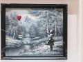 La obra de Banksy fue vendida por 17.9 millones de dólares, en Nueva York. EFE