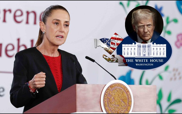 La Presidenta Sheinbaum habla sobre las repercusiones de la órden ejecutiva de EU para limitar el pago de remesas. SUN / ARMM