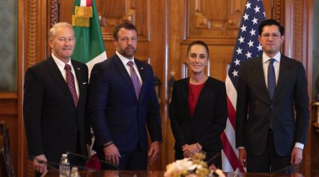 Claudia Sheinbaum publicó varias fotos en sus redes sociales de su encuentro con Mullin. X/@Claudiashein