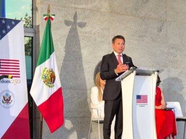 Durante su intervención, el mandatario estatal resaltó que Estados Unidos representa actualmente el principal socio comercial de Jalisco y resaltó el crecimiento que ha tenido la Entidad en materia de exportaciones. EL INFORMADOR / R. Bobadilla
