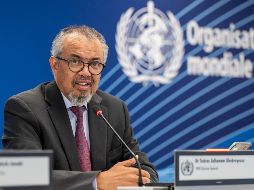 El director general de la Organización Mundial de la Salud, Tedros Adhanom Ghebreyesus, interviene durante una rueda de prensa sobre el brote de ébola causado por el virus Bundibugyo en la República Democrática del Congo y Uganda, en la sede de la OMS en Ginebra, Suiza, el 22 de mayo de 2026. EFE/M. TREZZINI