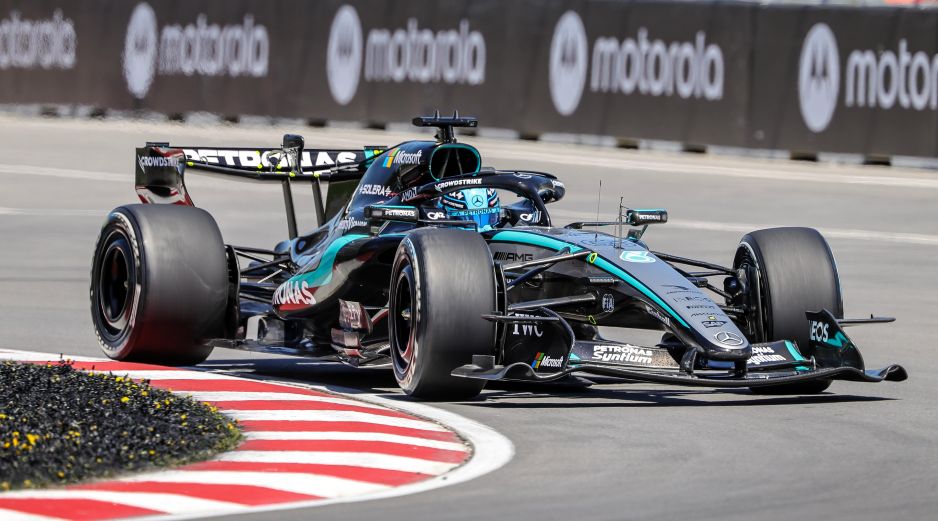 El británico registró la mejor vuelta de la SQ3 para superar a su compañero Kimi Antonelli. EFE / C. Herrera