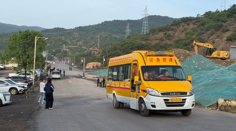 Esta foto, difundida por la agencia de noticias Xinhua, muestra el lugar de las labores de rescate de la mina de carbón de Liushenyu, en la ciudad de Changzhi. AP/C. Yang