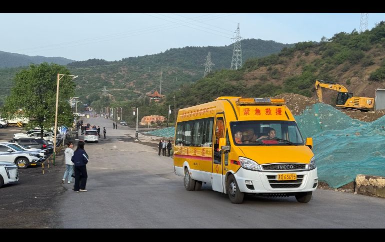 Esta foto, difundida por la agencia de noticias Xinhua, muestra el lugar de las labores de rescate de la mina de carbón de Liushenyu, en la ciudad de Changzhi. AP/C. Yang