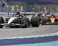 Russell abrió la jornada con el triunfo en la carrera sprint y posteriormente encabezó el 1-2 de la escudería Mercedes. AFP/ M. RODRIGUEZ CARRILLO.