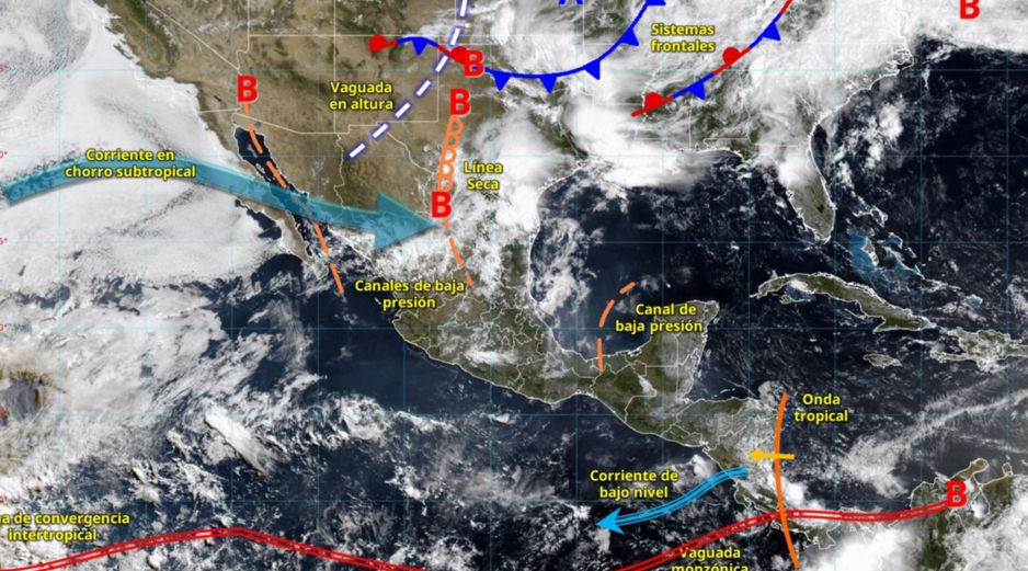 El SMN informó que continuará la onda de calor en al menos 13 estados, principalmente en regiones del occidente, sur y sureste de México. ESPECIAL/ SMN.