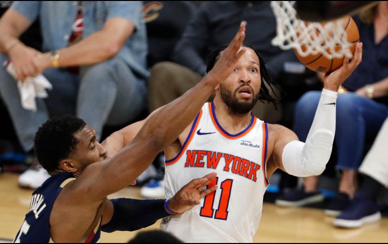 Jalen Brunson. El base fue el protagonista en una nueva exhibición grupal con 30 puntos. EFE/D. Maxwell