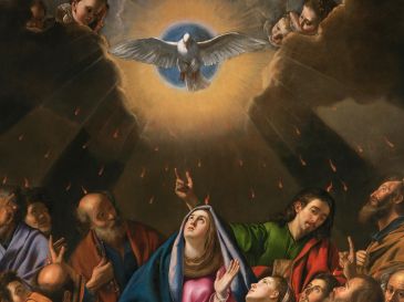 «Sopló sobre ellos y les dijo: "Reciban el Espíritu Santo. A los que les perdonen los pecados, les quedarán perdonados; y a los que no se los perdonen, les quedarán sin perdonar"». WIKIPEDIA/«Pentecostés», de Juan Bautista Maíno