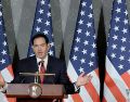 Marco Rubio aseguró que Donald Trump es el único presidente que ha tomado acciones reales y contundentes para frenar las ambiciones de Teherán. EFE/EPA/R. Gupta