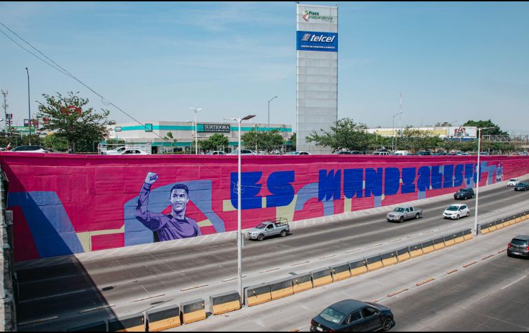 El mural, que fue pintado por un colectivo, fue inaugurado el pasado 16 de mayo. ESPECIAL/Gobierno de Guadalajara