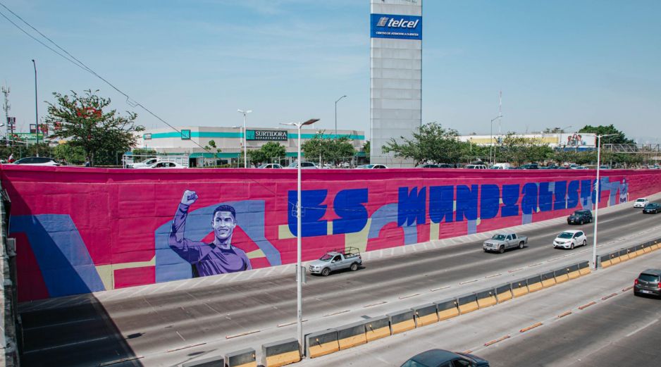 El mural, que fue pintado por un colectivo, fue inaugurado el pasado 16 de mayo. ESPECIAL/Gobierno de Guadalajara