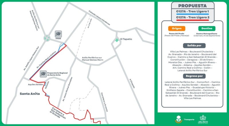 CORTESÍA/ Secretaría de Transporte Jalisco. &nbsp;&nbsp;
