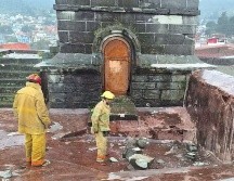 El Instituto Nacional de Antropología e Historia (INAH) intervendrá para restaurar el monumento del siglo XVII. ESPECIAL/Protección Civil y Bomberos Real del Monte