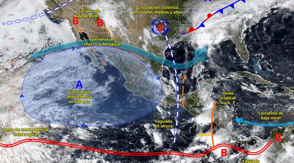 A la par de las lluvias, el ambiente caluroso continuará predominando en buena parte del territorio nacional. ESPECIAL/ SMN.