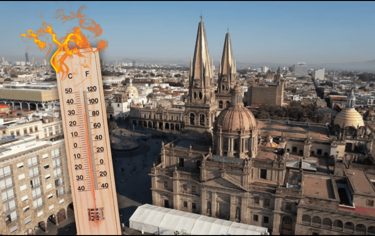 ¿Ya tienes listo tu termo de agua fría para enfrentar la jornada de hoy en Guadalajara? ESPECIAL / CANVA