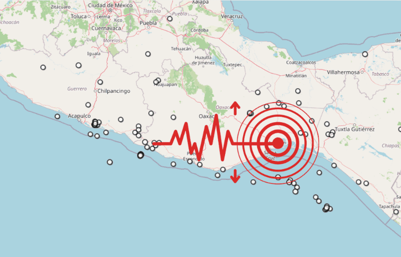 &nbsp;Sismo en Oaxaca. ESPECIAL / SSN