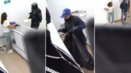 El rostro de uno de los ladrones quedó visible, un importante detalle a ser tomado en cuenta en las investigaciones del robo. ESPECIAL