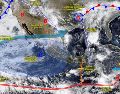 La onda tropical número 2 provocará lluvias intensas, granizo y fuertes vientos en al menos cuatro estados del país. ESPECIAL/SMN.
