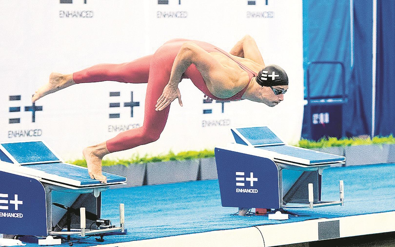 Kristian Gkolomeev. El griego hizo 20.81 segundos en 50 metros libres de la natación, tiempo que de haberse dado en una competencia oficial, sería récord mundial. ESPECIAL