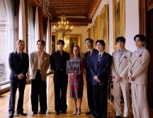 La visita de BTS a México fue un evento viral que conmocionó a sus seguidores y que además mostró una cercanía con Sheinbaum, quien prometió el regreso del grupo al país norteamericano. ESPECIAL/X/ @bts_bighit