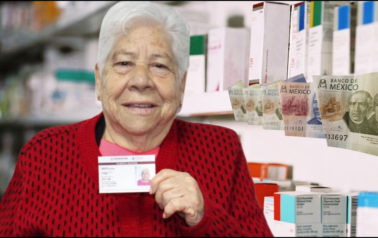 Persona adulta mayor muestra su tarjeta Inapama, con la que podrá obtener descuentos en junio de 2026. ESPECIAL / Inapam y CANVA