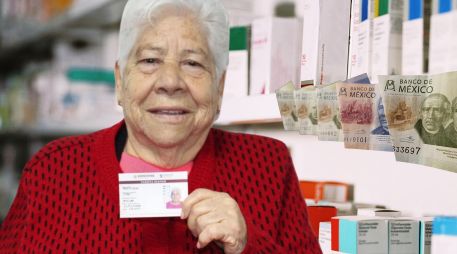Persona adulta mayor muestra su tarjeta Inapama, con la que podrá obtener descuentos en junio de 2026. ESPECIAL / Inapam y CANVA