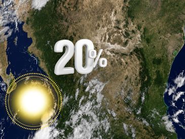 Imagen satelital alusiva a la zona de baja presión con potencial ciclónico frente a Baja California Sur vigilada por Conagua. ESPECIAL / NASA y CANVA
