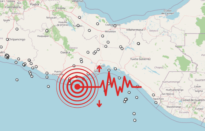 &nbsp;Sismo en Oaxaca. ESPECIAL / SSN