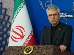 El portavoz del Ministerio de Relaciones Exteriores de Irán, Esmail Baghaei. Medios niegan que el preacuerdo anunciado en EU sea cierto. Sin mengargo, no fue rescatado.. EFE/ Ministerio de Exteriores de Irán