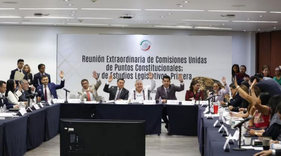 Con 21 votos a favor y 9 en contra, se turnó al pleno la reforma de la presidenta de México, Claudia Sheinbaum. SUN/ D. SANCHÉZ.