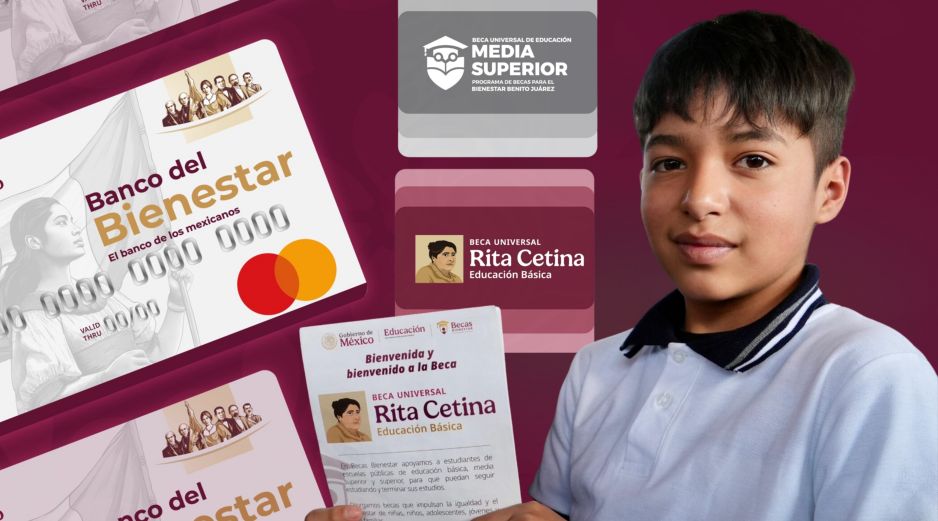 Siguiendo el patrón de bimestres anteriores, se espera que los depósitos de la Beca Rita Cetina y Benito Juárez comiencen durante la primera quincena del mes, distribuyéndose según la letra inicial del primer apellido. ESPECIAL / Programas del Bienestar y CANVA