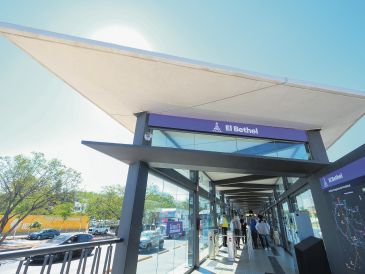 Estación El Bethel. Con esta obra se amplía la cobertura del sistema de transporte público y acerca el mismo a la población de Tonalá. ESPECIAL