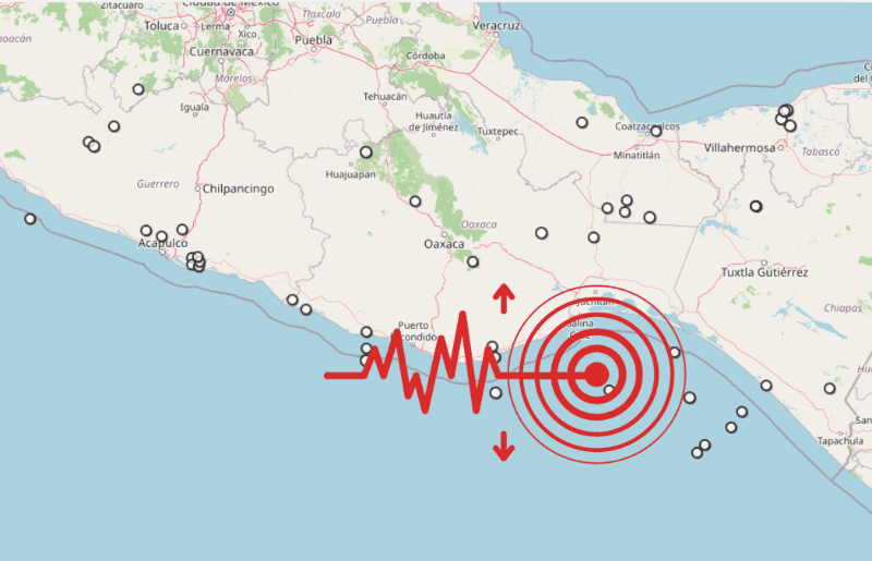 &nbsp;Sismo en Oaxaca. ESPECIAL / SSN