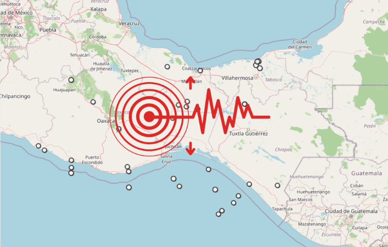 &nbsp;Sismo en Oaxaca. ESPECIAL / SSN