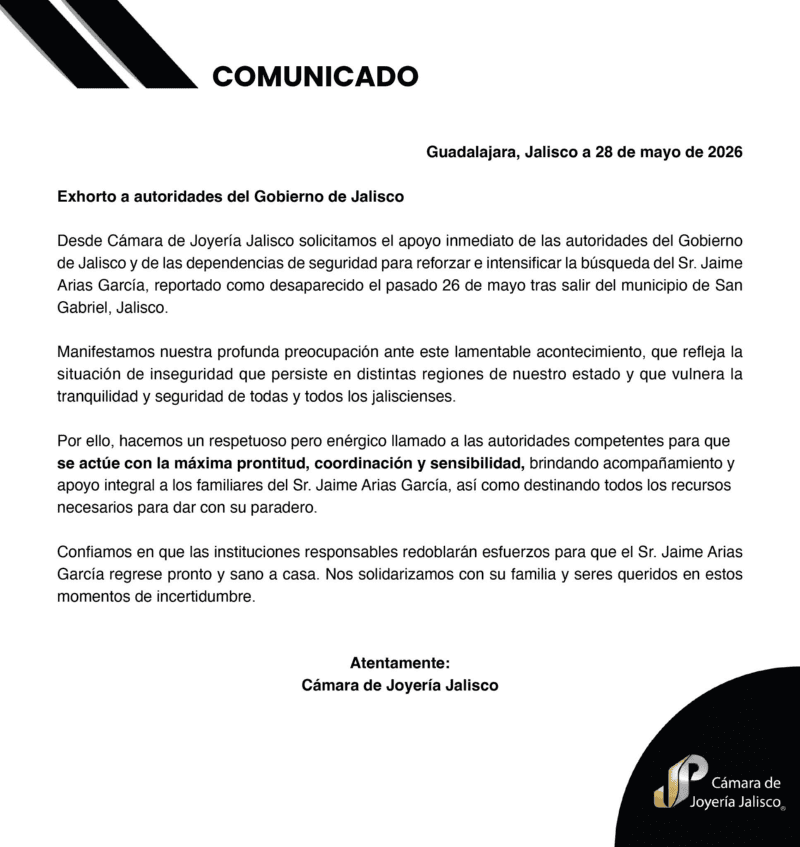 ESPECIAL / FACEBOOK Cámara de Joyería de Jalisco
