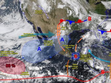 Aunque aumentarán las precipitaciones, la onda de calor persistirá con temperaturas que podrían superar los 45 grados en varias entidades. ESPECIAL/ SMN.