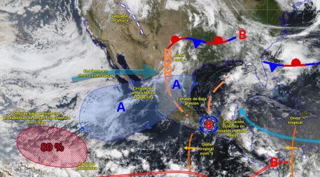 Aunque aumentarán las precipitaciones, la onda de calor persistirá con temperaturas que podrían superar los 45 grados en varias entidades. ESPECIAL/ SMN.