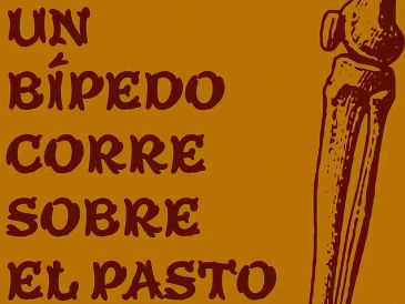 Museo de Paleontología. Ilustración de la muestra “Un bípedo corre sobre el pasto: La historia de un primate que juega futbol”. CORTESÍA