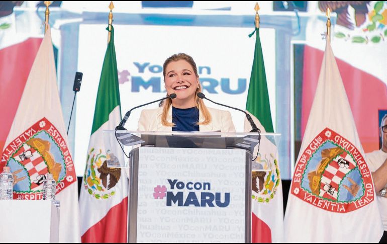 Maru Campos. Panistas se reunieron para manifestar su apoyo a la gobernadora de Chihuahua. ESPECIAL