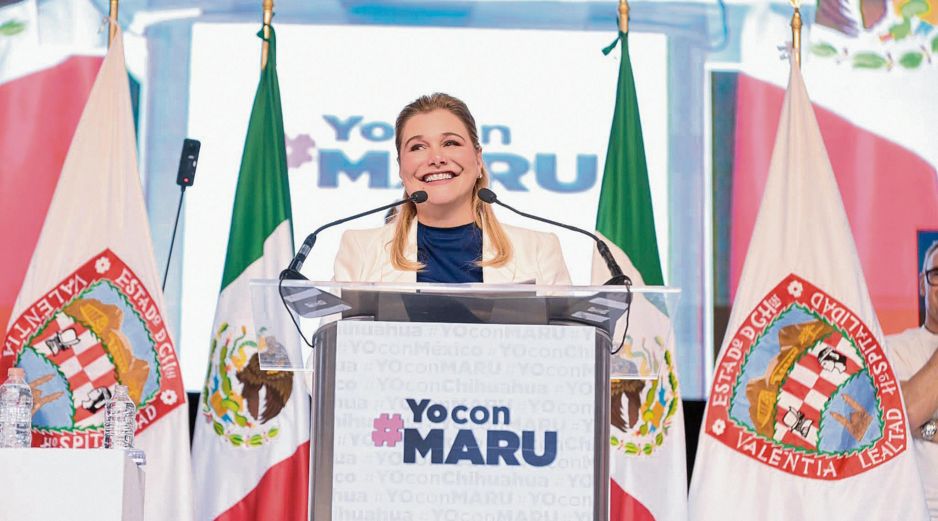 Maru Campos. Panistas se reunieron para manifestar su apoyo a la gobernadora de Chihuahua. ESPECIAL