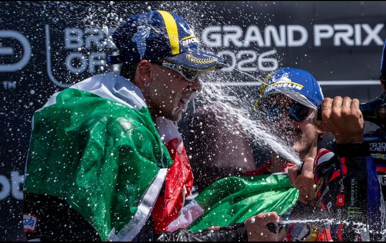 Bezzecchi amplía su ventaja al frente del campeonato hasta los 17 puntos sobre su compañero de equipo Martín. EFE/C. Giovannini