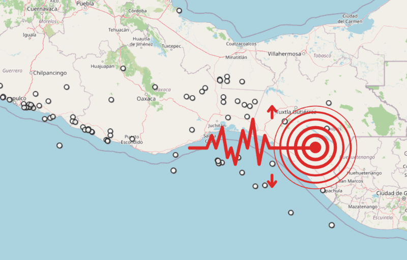 &nbsp;Sismo en Chiapas. ESPECIAL / SSN