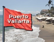 Esta es la única playa con bandera roja en Puerto Vallarta este lunes 1 de junio. ESPECIAL / FACEBOOK Protección Civil y Bomberos Puerto Vallarta