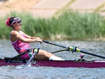 La regiomontana Kenia Lechuga escribió una página importante en el remo mexicano al consagrarse campeona de la Copa del Mundo celebrada en Sevilla. X / @COM_Mexico