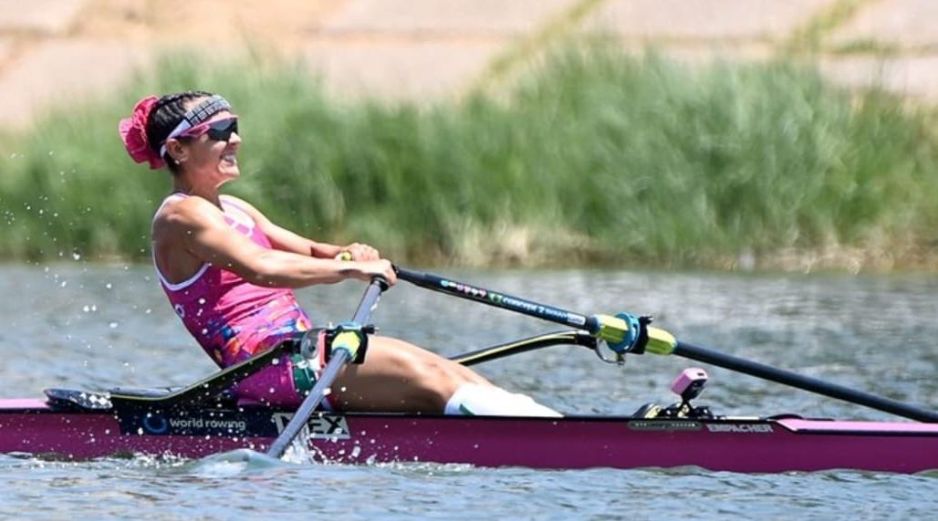 La regiomontana Kenia Lechuga escribió una página importante en el remo mexicano al consagrarse campeona de la Copa del Mundo celebrada en Sevilla. X / @COM_Mexico