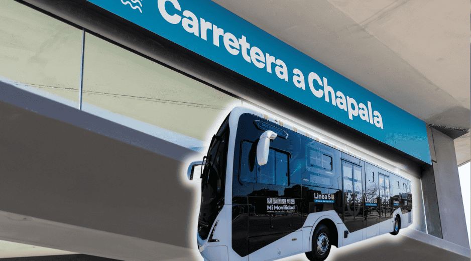 La Línea 5 tendrá un recorrido de 32 kilómetros con nueve estaciones: ocho sobre la Carretera a Chapala y una más en el Aeropuerto Internacional de Guadalajara. ESPECIAL/Gobierno de Jalisco
