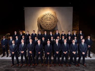 La sesión fotográfica se llevó a cabo en el Museo Nacional de Antropología de la Ciudad de México. ESPECIAL/ SELECCIÓN MEXICANA.