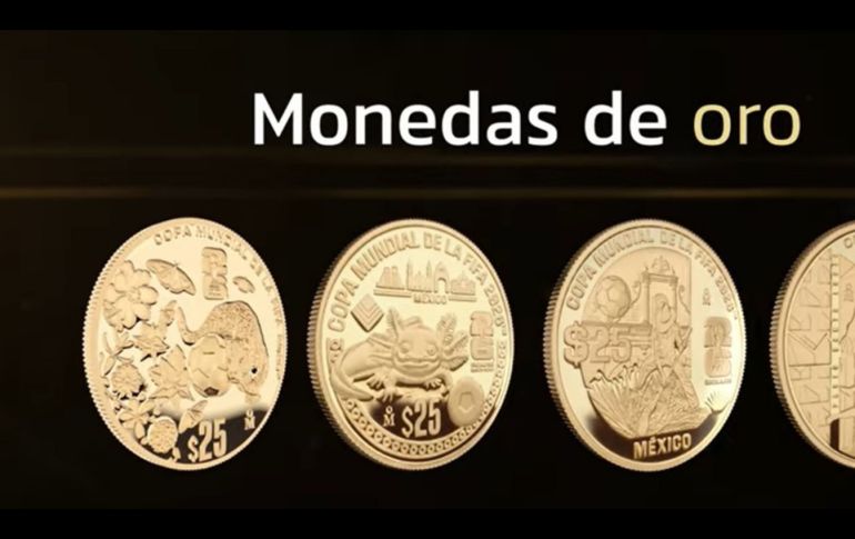 En total, se elaboraron 4 monedas de oro con un valor nominal de 25 pesos. ESPECIAL/BANXICO