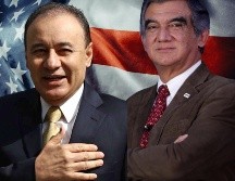 Estados Unidos investiga a los gobernadores mexicanos de Sonora y Tamaulipas, Alfonso Durazo y Américo Villarreal, por supuestos vínculos con el crimen organizado. ESPECIAL / SUN y CANVA